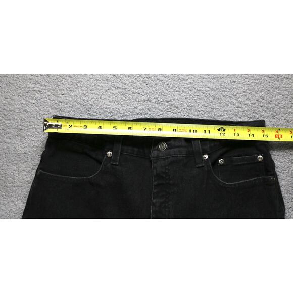 Vintage Harley Davidson Jeans Womens 14 Black Denim 5 Pocket Biker Motorcycle - Picture 7 of 9